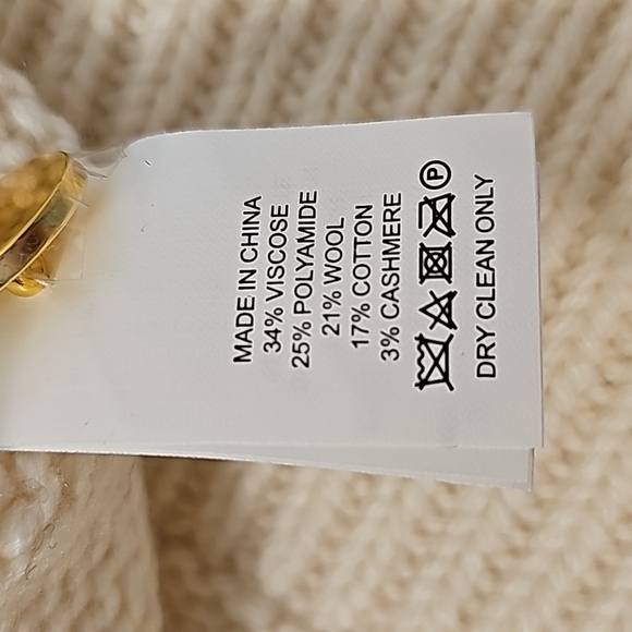 Kate Spade Star Turtleneck Sweater Blue/Cream Size Large NWT - Picture 10 of 10